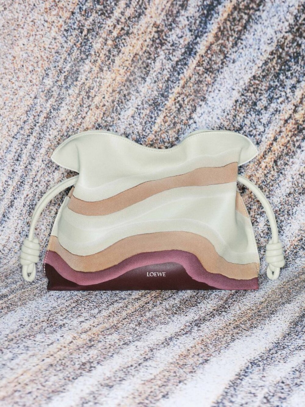 Loewe Flamenco Surplus MediumPurple, Grey, Brown Drawstring Bag Limited Edition